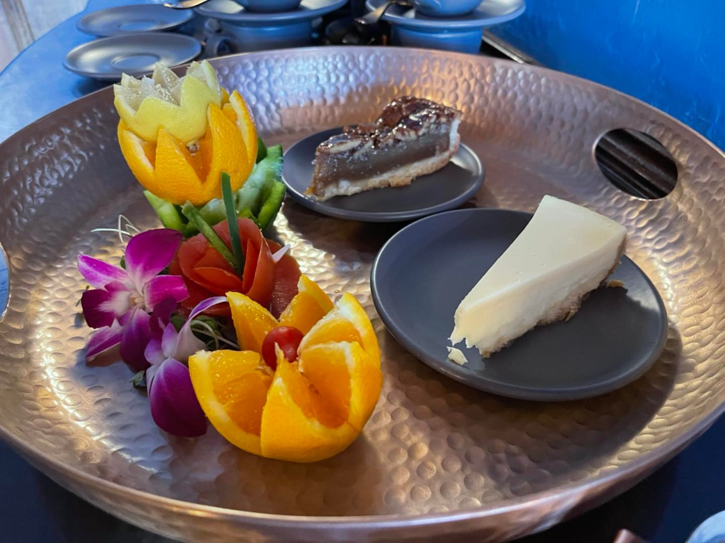 desserts on a platter